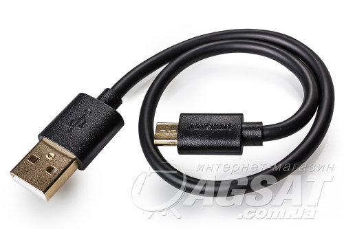 Кабель Tronsmart MUS01 Premium USB Cable 0.3m With Gold-Plated Connectors Black