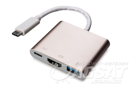 Адаптер HD-U03 USB 3.1 Type-C to HDMI + PD + USB3.0